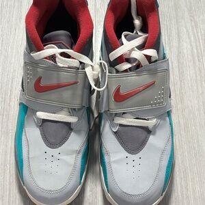 Nike Air Diamond Turf 309434-063 Sneakers Size 10.5 Gray Teal